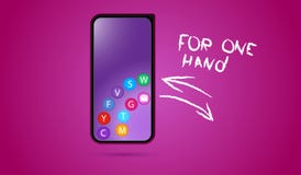 A good idea for a phone design with a camera and one-handed operation royalty free illustration A good idea for a phone design with a camera and one-handed operation royalty free illustration