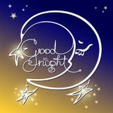 Colorful Good Night Illustration Stock Illustration - Image: 49517443