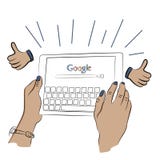 Google-onderzoeksillustratie vector illustratie Google-onderzoeksillustratie vector illustratie
