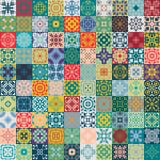 Gorgeous Floral Patchwork Design. Moroccan Or Mediterranean Square Tiles, Tribal Ornaments. For Wallpaper Print, Pattern Fills, We Royalty Free Stock Photo Gorgeous Floral Patchwork Design. Moroccan Or Mediterranean Square Tiles, Tribal Ornaments. For Wallpaper Print, Pattern Fills, We Royalty Free Stock Photo