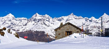 gornergrat matternhorn τραίνο σταθμών Στοκ Φωτογραφίες