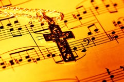 Gospel. Crucifix and Sheet Music Gospel. Crucifix and Sheet Music