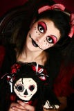 Goth Doll Costume Woman Stock Image