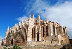 Gothic Cathedral In Majorca Stock Photos