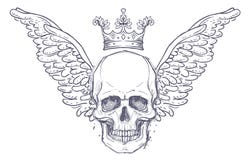 Gothic coat of arms with skull. Vintage label. Retro vector design graphic element. Hand drawn line art. Victorian tattoo vector illustration Gothic coat of arms with skull. Vintage label. Retro vector design graphic element. Hand drawn line art. Victorian tattoo vector illustration