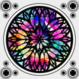 Gotisch stained-glass venster royalty-vrije illustratie Gotisch stained-glass venster royalty-vrije illustratie