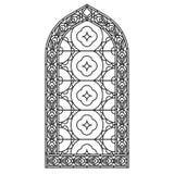 Gotische Vensters Uitstekende kaders Stained-glass van de kerk vensters Royalty-vrije Stock Afbeeldingen Gotische Vensters Uitstekende kaders Stained-glass van de kerk vensters Royalty-vrije Stock Afbeeldingen