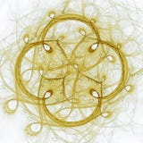 Gouden fractal klaver stock afbeeldingen Gouden fractal klaver stock afbeeldingen