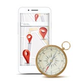 GPS App Concept Vector. Navigation, Travel, Tourism, Location Route Planning. Web Travel Or Taxi Service App Business vector illustration GPS App Concept Vector. Navigation, Travel, Tourism, Location Route Planning. Web Travel Or Taxi Service App Business vector illustration