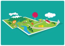 GPS Halna mapa royalty ilustracja GPS Halna mapa royalty ilustracja