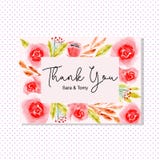 Gracias tarjeta con la flor de la acuarela ilustración del vector Gracias tarjeta con la flor de la acuarela ilustración del vector