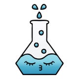 Gradient Shaded Cartoon Of A Science Beaker Stock Photos