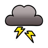 Gradient Shaded Cartoon Storm Cloud Stock Photos Gradient Shaded Cartoon Storm Cloud Stock Photos