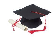 Graduatie GLB en diploma Stock Afbeelding Graduatie GLB en diploma Stock Afbeelding