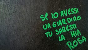 Graffiti italien sur le mur Image stock Graffiti italien sur le mur Image stock