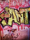 Graffiti street art wall in ghetto outskirts Stock Photos Graffiti street art wall in ghetto outskirts Stock Photos