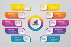 grafico di elemento infographic di 10 punti per la presentazione di dati illustrazione di stock grafico di elemento infographic di 10 punti per la presentazione di dati illustrazione di stock