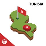 Grafische isometrische Karte der Informationen und Flagge von TUNESIEN isometrische Illustration des Vektors 3d stock abbildung Grafische isometrische Karte der Informationen und Flagge von TUNESIEN isometrische Illustration des Vektors 3d stock abbildung