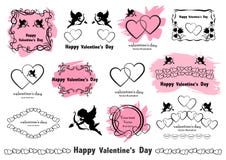 Grafische ontwerpelementen De Liefde van uitstekend die Valentine in vector wordt geplaatst vector illustratie Grafische ontwerpelementen De Liefde van uitstekend die Valentine in vector wordt geplaatst vector illustratie