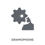 Gramophone icon from collection. stock illustration Gramophone icon from collection. stock illustration
