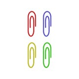 Grampos de papel isolados no fundo branco ilustração royalty free Grampos de papel isolados no fundo branco ilustração royalty free