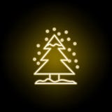 gran- och sn?symbol i neonstil Tecknet och symboler kan anv?ndas f?r reng?ringsduken, logoen, den mobila appen, UI, UX royaltyfri illustrationer gran- och sn?symbol i neonstil Tecknet och symboler kan anv?ndas f?r reng?ringsduken, logoen, den mobila appen, UI, UX royaltyfri illustrationer