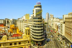 Gran Via In Madrid, Spain Royalty Free Stock Image Gran Via In Madrid, Spain Royalty Free Stock Image