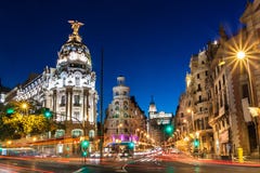 Gran via in Madrid, Spagna, Europa. Gran via in Madrid, Spagna, Europa.