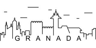 Granada konturu ikona Może używać dla sieci, logo, mobilny app, UI, UX ilustracji Granada konturu ikona Może używać dla sieci, logo, mobilny app, UI, UX ilustracji