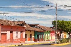 Colourful colonial street Stock Photos Colourful colonial street Stock Photos