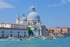 Grand Canal with church of Saint Mary of Health stock image Grand Canal with church of Saint Mary of Health stock image