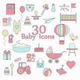 Grand ensemble d'icône de Web Bébé, jouet, alimentation et soin illustration libre de droits Grand ensemble d'icône de Web Bébé, jouet, alimentation et soin illustration libre de droits