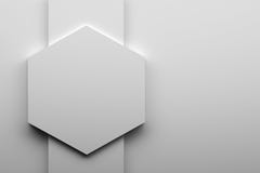 Grand hexagone blanc illustration stock Grand hexagone blanc illustration stock