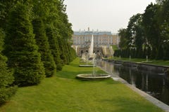 Grand Palace in the royal residence Peterhof royalty free stock image Grand Palace in the royal residence Peterhof royalty free stock image