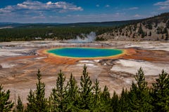 The Grand Prismatic Spring, Yellowstone National Park stock photos The Grand Prismatic Spring, Yellowstone National Park stock photos
