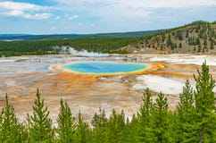 Grand Prismatic Spring, Yellowstone, Wyoming stock photos Grand Prismatic Spring, Yellowstone, Wyoming stock photos