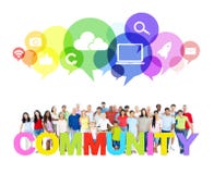 A grande comunidade de trabalhos em rede sociais foto de stock A grande comunidade de trabalhos em rede sociais foto de stock