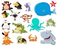 Grande insieme degli animali del fumetto royalty illustrazione gratis Grande insieme degli animali del fumetto royalty illustrazione gratis