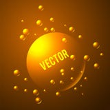 Grande sfera dell'oro con molte bolle royalty illustrazione gratis Grande sfera dell'oro con molte bolle royalty illustrazione gratis