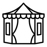 Grande tente avec l'icône de fenêtres, style d'ensemble illustration de vecteur Grande tente avec l'icône de fenêtres, style d'ensemble illustration de vecteur