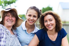 Grandmother with daughter and granddaughter stock image Grandmother with daughter and granddaughter stock image