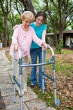 Grandmother With Walker Stock Images