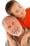 Grandparenting stockfoto Grandparenting stockfoto