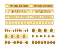 Granicy z dekoracyjnymi jajkami dla Easter wakacje - wektorowy ustawiający ornamenty ilustracja wektor Granicy z dekoracyjnymi jajkami dla Easter wakacje - wektorowy ustawiający ornamenty ilustracja wektor