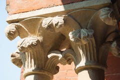Two capitals of the Ionic style columns royalty free stock images Two capitals of the Ionic style columns royalty free stock images