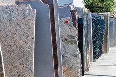 Granite Slabs Stock Photo