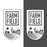 Granjeros con las insignias de los campos stock de ilustración Granjeros con las insignias de los campos stock de ilustración