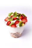 Granola avec du yaourt et des baies Photos libres de droits Granola avec du yaourt et des baies Photos libres de droits
