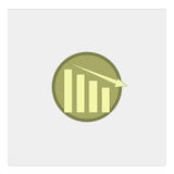 Graph down icon on white background. Vector illustration royalty free illustration Graph down icon on white background. Vector illustration royalty free illustration