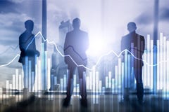 Graphique d'affaires et de finances sur le fond brouillé Concept de commerce, d'investissement et de sciences économiques photographie stock Graphique d'affaires et de finances sur le fond brouillé Concept de commerce, d'investissement et de sciences économiques photographie stock